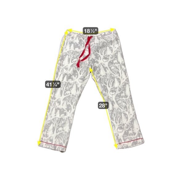 Gilligan & OMalley NWT White Gray Cotton Pajama Set Red Piping Sz XXL - Picture 14 of 15